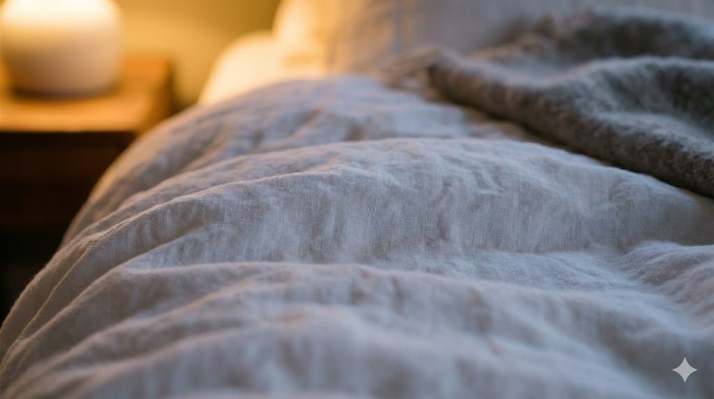 Apple Watch on a wrist displaying sleep tracking data at night Product Usage Scenario