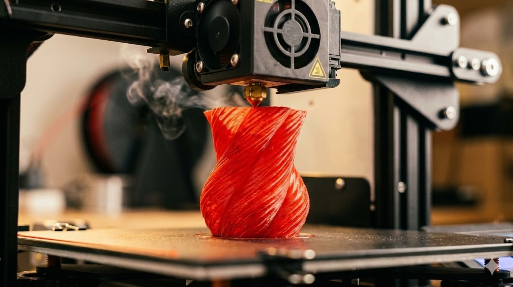 3D printed model created from a 2D photo using AI Smart Life Concept