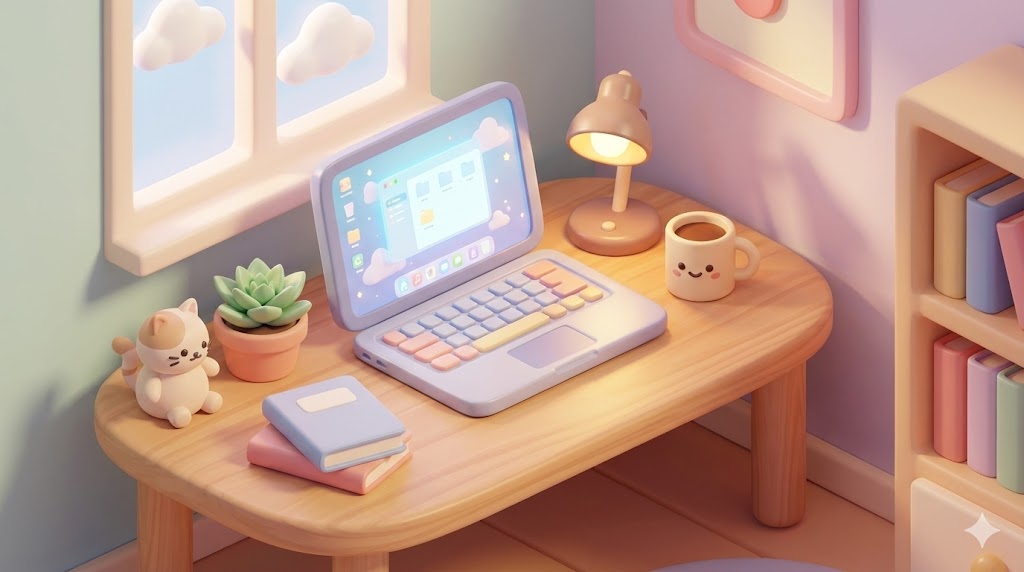 3d-isometric-laptop-workstation-cute-style-soft-lighting-render