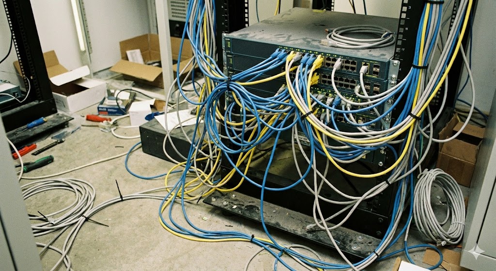 Network nodes and connections diagram showing dependencies